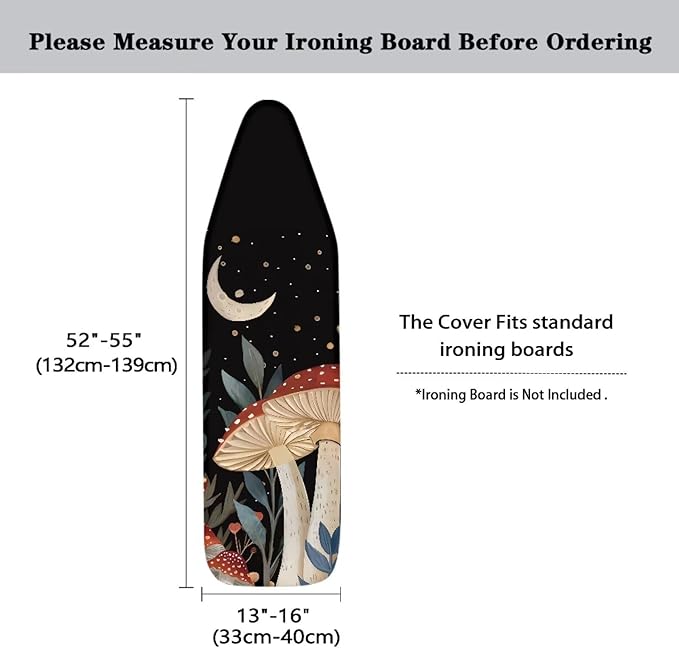 Moon Mushroom 15x54 Ironing Board Cover Elastic Edge Applicable Standard Size - Image 5
