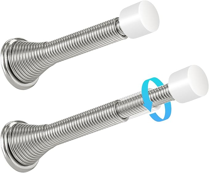 HOMOTEK 10 Pack Telescoping Spring Door Stoppers, Extended from 3-1/8 to 4-1/4 by HOMOTEK