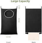 KEEPJOY XL Black Door Hanging Laundry Hamper, 36.5" x 22.5" Large Capacity - Image 2