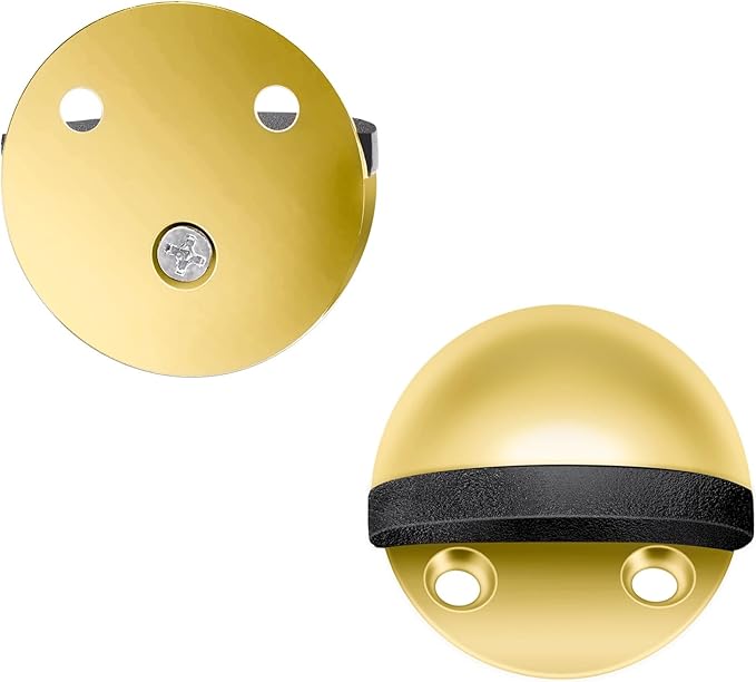 4 Pack Door Stops, Self Adhesive Floor Door Stopper, Stainless Steel Floor - Image 4