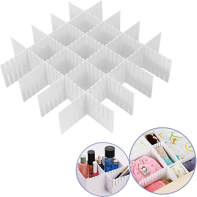 8pcs DIY Plastic Drawer Organizer Adjustable Drawer Dividers - Image 6