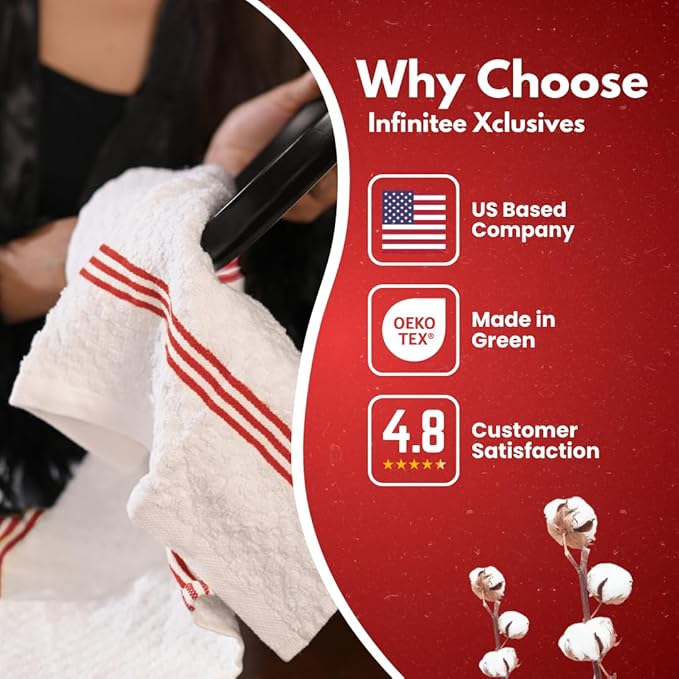Infinitee Xclusives 100% Cotton Kitchen Towels - Image 5
