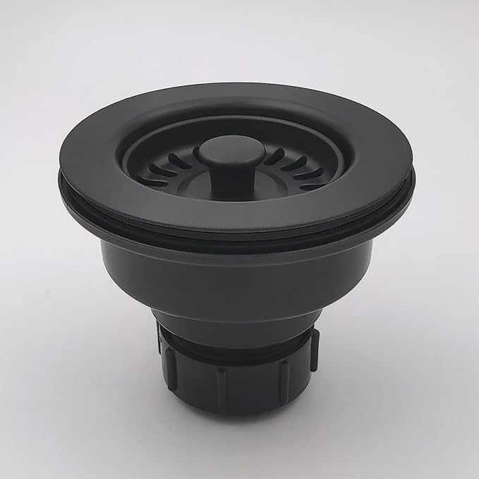 3-1/2 Inch Polymer Black Sink Drain Assembly - Image 3