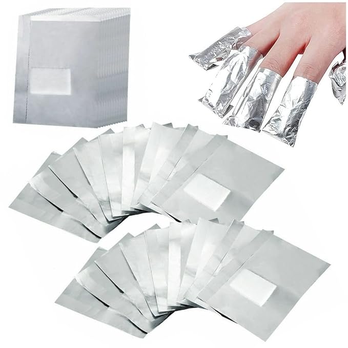 200Pcs Nail Polish Remover Gel Nail Foil Wraps Aluminium Soak Off Foils Cotton by Rvetol