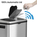 iTouchless 16 Gallon Touchless Sensor Kitchen Trash Can and Recycle Bin - Image 2
