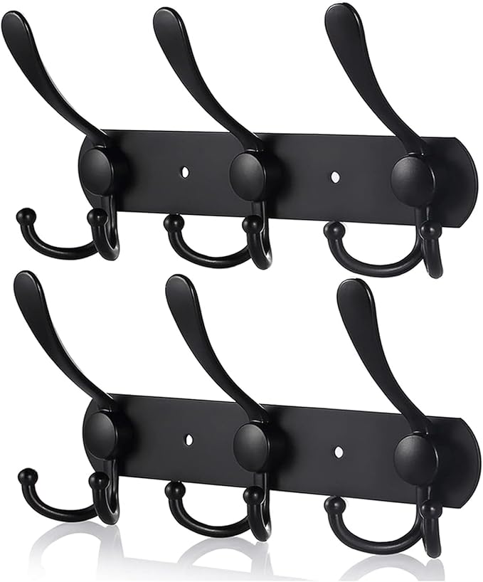 Coat Rack Wall Mounted, 3 Tri Stainless Steel Coat Hook by YUNISS