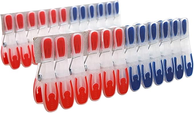 Strong Non-Slip Wide Open Plastic Clothes Clips by Unknown
