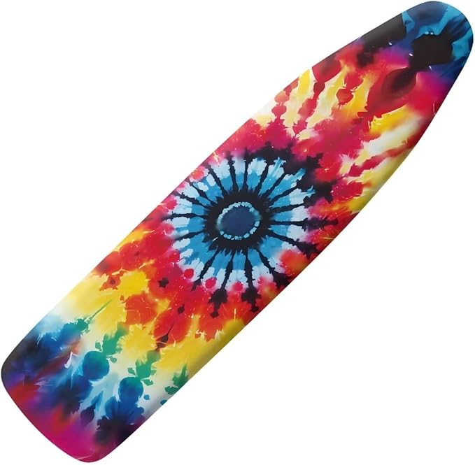 Rainbow Tie Dye Ironing Board Cover Durable Thick Table Top Ironing Board Cover by Psesaysky