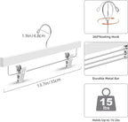 BAGAIL 10 Pack Wooden Pants Hangers - Image 2