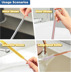 YOTIME Silicone Straw Cleaner Brush, Non-slip Handle Soft and Bendable - Image 6