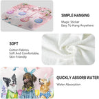 Easter Dog Hand Towels, 28.7X 13.7 Inch Tulip Floral Spring Towels Soft - Image 3