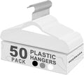 Hangers 50 Pack, Ultra-Thin Plastic Clothes Hangers by MOERKADA
