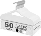 Hangers 50 Pack, Ultra-Thin Plastic Clothes Hangers by MOERKADA