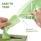 SUPERBIO 1.6 Gallon Handle Tie Compostable Food Scrap Bags - Image 6
