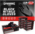 GLOVEWORKS Black Nitrile Gloves 5 Mil Disposable, Latex Free, Textured Grip by GLOVEWORKS