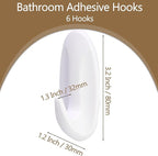6 Pack Medium Utility Hooks, Holds up to 2.5 lb, Damage Free Hanging Hooks - Image 4
