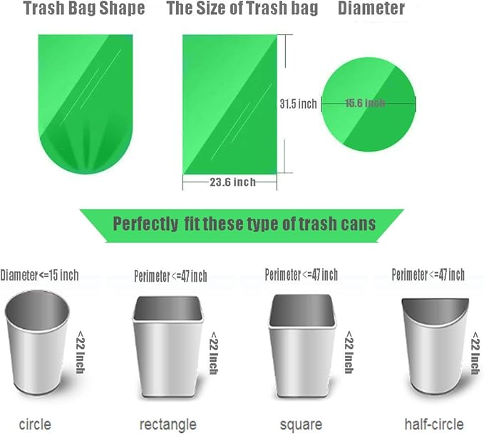Trash Bags Biodegradable, Strong Rubbish Bags, Trash bags Recycling & - Image 7