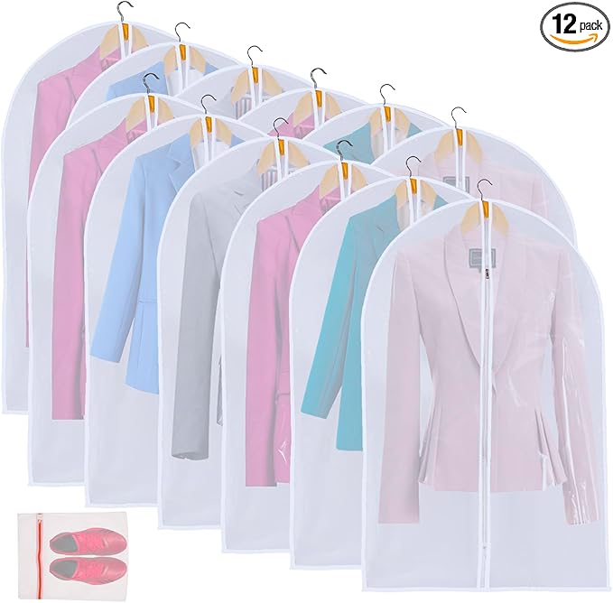 12 Pack Shirt Garment Bags by MsKitchen