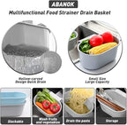 Sink Drain Strainer Basket, Abnaok Multifunction Sink Strainer Kitchen Food - Image 5