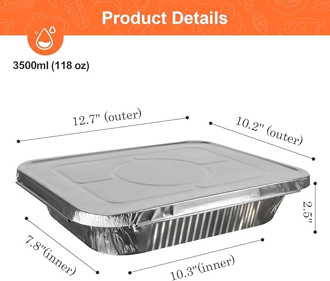 GrillChef Aluminum Foil Pans - Image 3