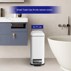Bathroom Trash Can with Lid，5 Liter / 1.3 Gallon Small Trash Can with Removable - Image 2