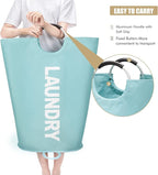 90L Large Laundry Basket, Freestanding Tall Clothes Hamper, Collapsible Laundry - Image 5
