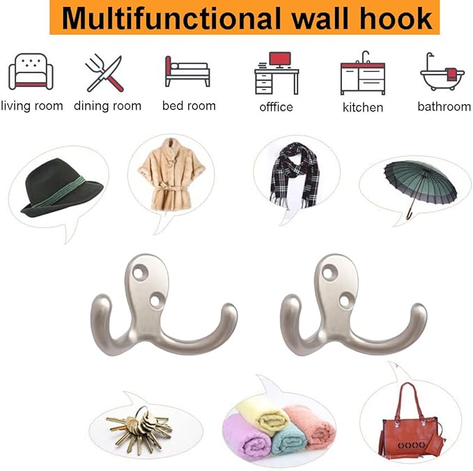 20 Pcs Coat Hooks Hardware Wall Hooks Heavy Duty Hooks - Image 7