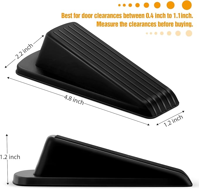 Crosize 3 Pack Rubber Door Stoppers - Image 2