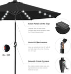 ABCCANOPY 10FT Durable Solar Led Patio Umbrellas with 32LED Lights (Jet Black) - Image 9