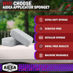 AIDEA Microfiber Applicator Pad-8Pack, Car Wash Sponge, Premium Microfiber - Image 3
