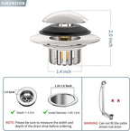 Universal 3 in 1 Bathtub Drain Stopper Bathtub, Pop-up Tub Stopper - Image 7