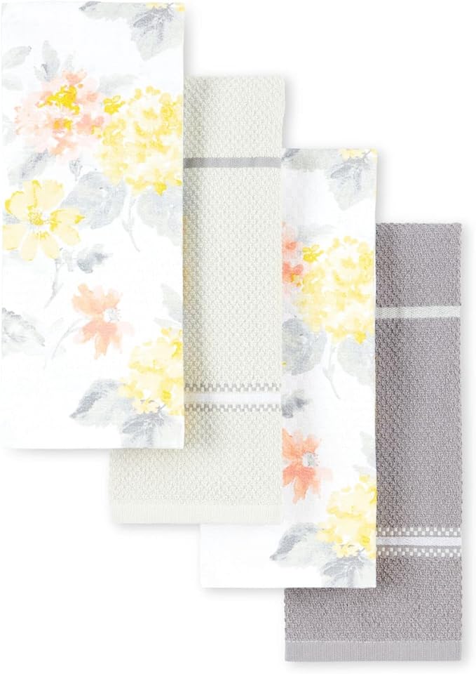 Martha Stewart Amber Floral Kitchen Towel Set 4-Pack by MarthaStewart