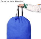 Cotton Canvas Laundry Bag with Handles & Drawstring Straps, Heavy Duty Extra - Image 2