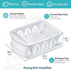 Tribello Sink Dish Drying Rack, Large Heavy Duty Hard Plastic Sink Set - Image 2