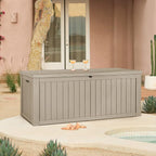 Devoko 150 Gallon Deck Box Resin Outdoor Storage Box Waterproof Storage Container for Patio Furniture Cushions - Image 3