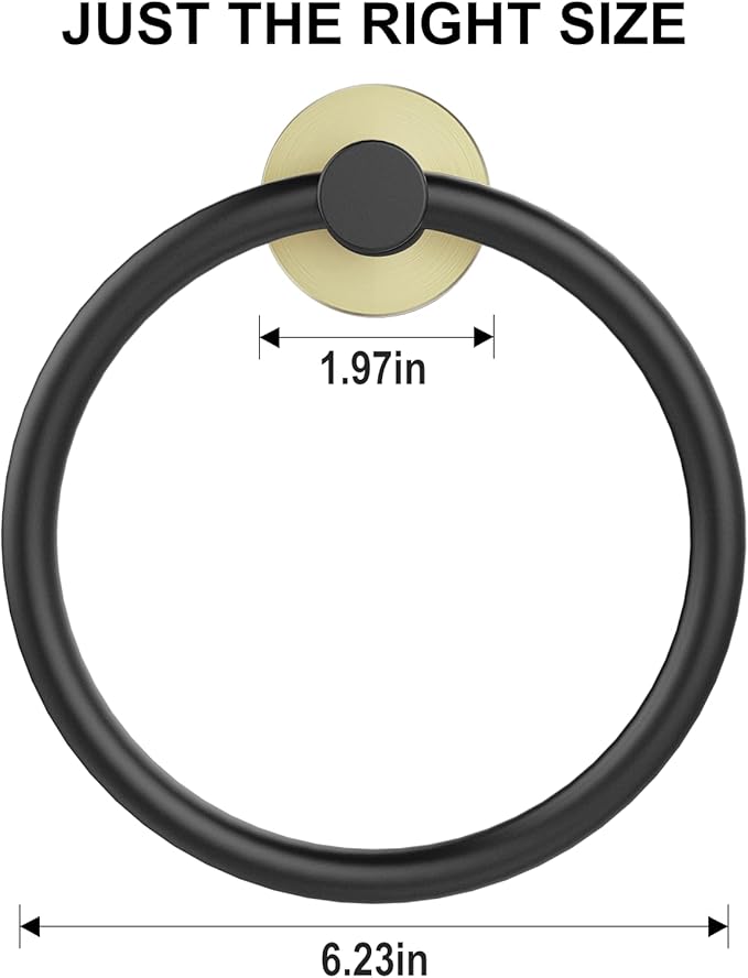 SetSail Towel Holder for Bathroom Wall 4 Packs Towel Ring Stainless Steel Heavy - Image 5
