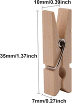 320 Feet Jute Twine and 100 Pieces Mini Natural Wooden Craft Clothespins Pegs - Image 4