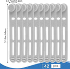 42 Pcs Silicone Cable Ties Reusable Cord Organizer Adjustable Data Cable Wraps - Image 2