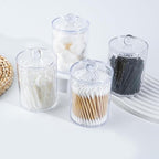 6 Pack Qtip Holder, Canister Apothecary Jar Set, Bathroom Jars - Image 5