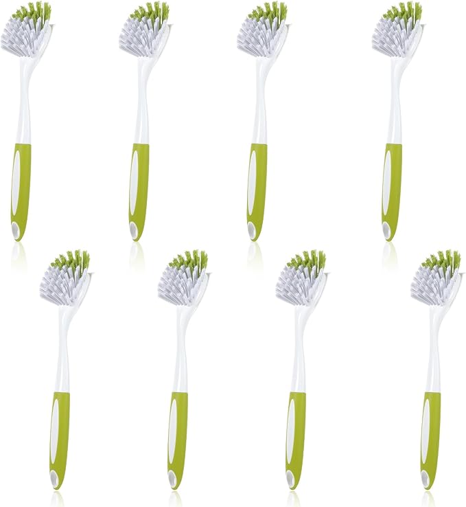 8 Pcs Dish Brush with Handle Kitchen Scrub Brush Pot and Pan Cleaning Brush by Unknown