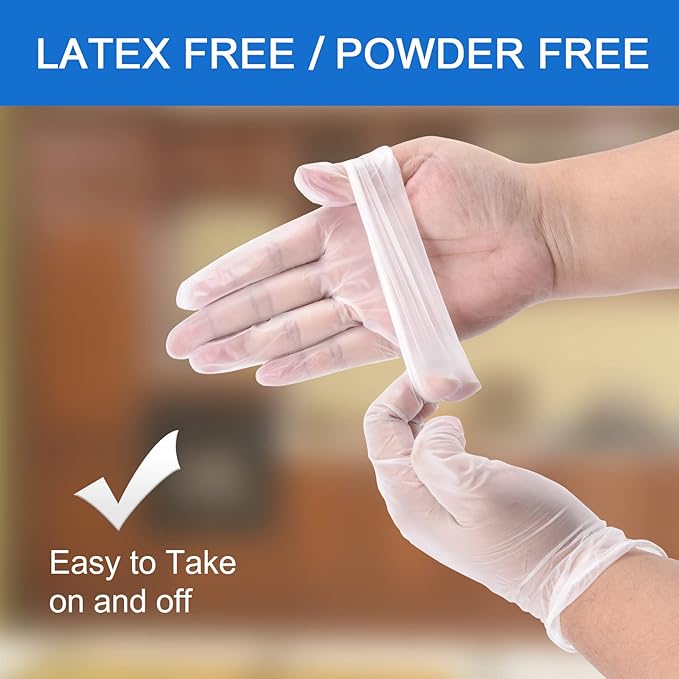 Schneider Clear Vinyl Exam Gloves, Latex-Free, Disposable Medical Gloves - Image 2