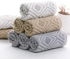 Pidada Hand Towels Set of 2 Diamond Pattern 100% Cotton Absorbent Soft - Image 3
