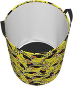 Cute Rubber Ducks With Funny Sunglasses Laundry Hamper Bag With Waterproof Liner - Image 2