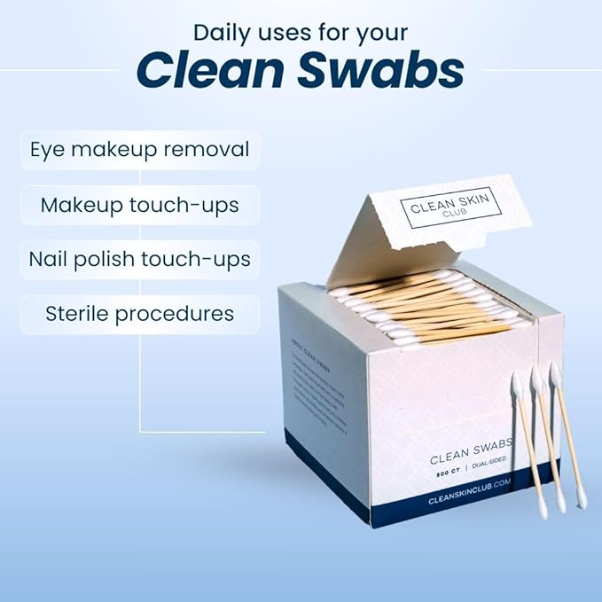 Clean Skin Club Clean Swabs, 2 Pack, 1000 Total Count, One Pointed Tip - Image 4