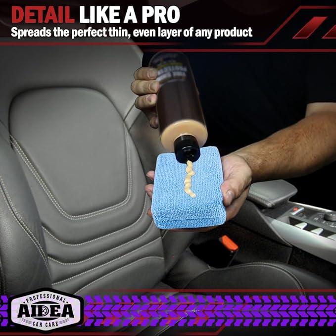 AIDEA Microfiber Applicator Pad-8Pack, Car Wash Sponge, Premium Microfiber - Image 5