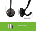 TUNNY 3 Pack Round Coat Towel Hooks - Image 2