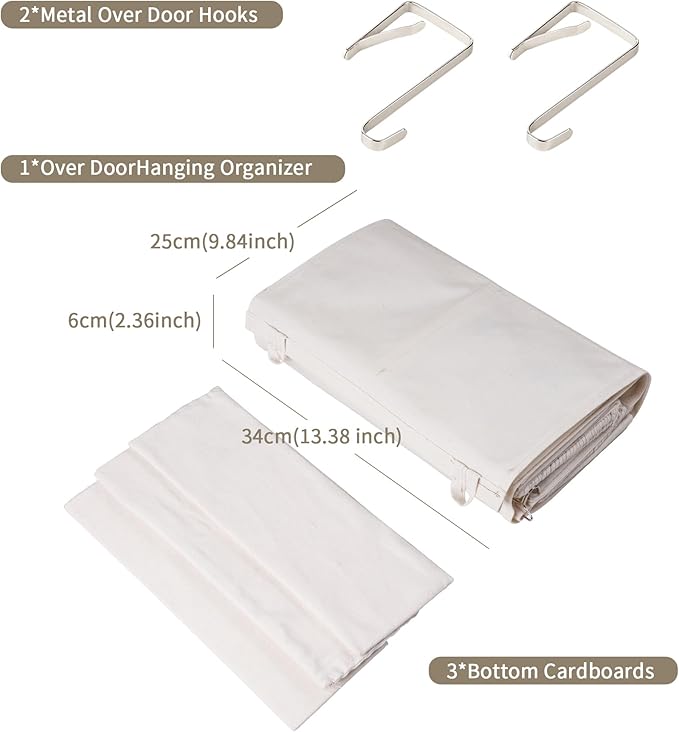 ANTIS'S HOME Over The Door Organizer Boho Bedroom Decor Nursery Storage - Image 7