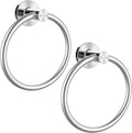 Brushed Silver Towel Ring 2Pack, SUS304 Stainless Steel Hand Towel Holder by Z-TIISON
