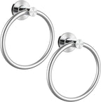 Brushed Silver Towel Ring 2Pack, SUS304 Stainless Steel Hand Towel Holder by Z-TIISON