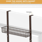 Over the Door Basket Organizer 3 Tier Hanging Basket Door Shelf Rack Heavy Duty - Image 4